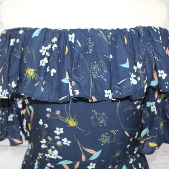 Aqua Bloomingdale’s Exclusive Pleated Tiered Floral Maxi Dress - Picture 7 of 15